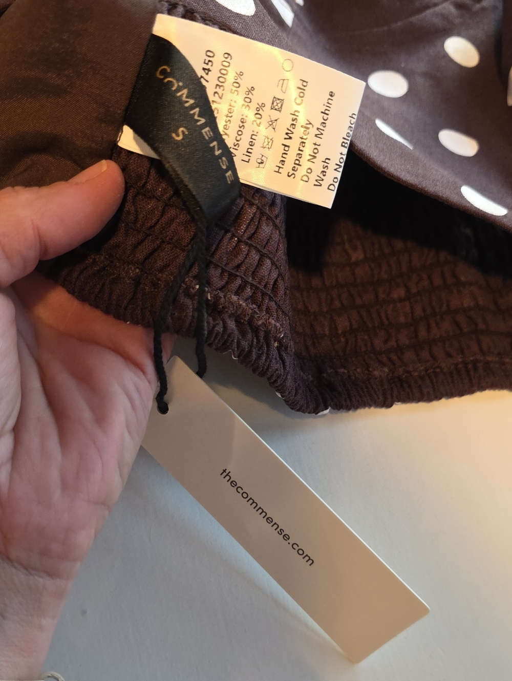 NWT Commense Brown Polka Dot Cami Top and Pants Set - Picture 8 of 8